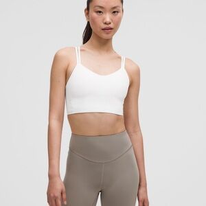 Lululemon “Like A Cloud Longline Bra” White Sports Bra